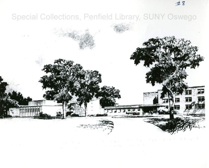 Lakeside Dining Hall - 11-03  Lakeside Dining Hall under construction; 1958