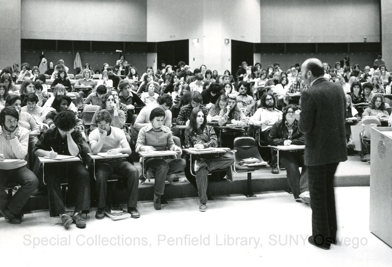 Lanigan Hall - 11-05  Lanigan Hall lecture hall under construction, 1966