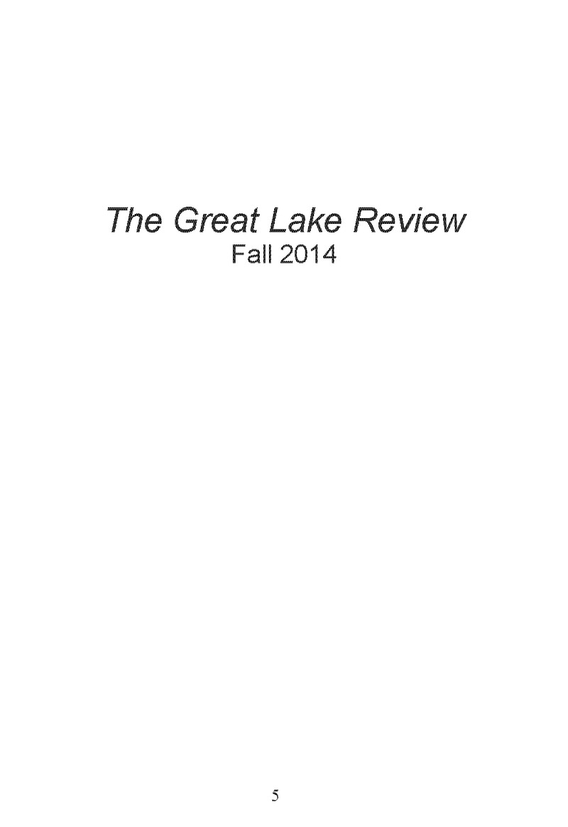 Great Lake Review - Fall 2014 - Page 5