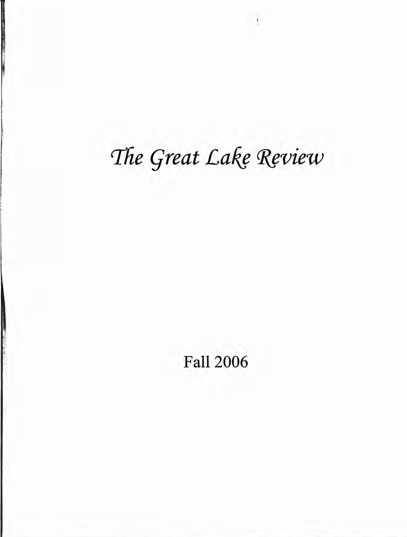Great Lake Review - Fall 2006 - Front Matter 