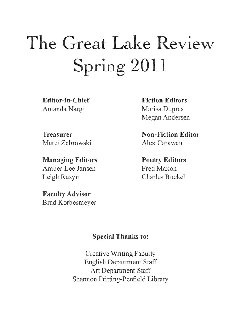 Great Lake Review - Spring 2011 - New 3