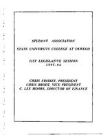 31st Session (1995-96) Legislative Documents