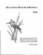 Rice Creek Research Reports, 1996