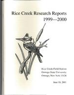 Rice Creek Research Reports, 1999-2000