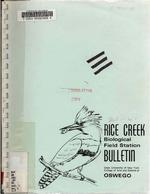Rice Creek Biological Field Station Bulletin, 1974, No. 1